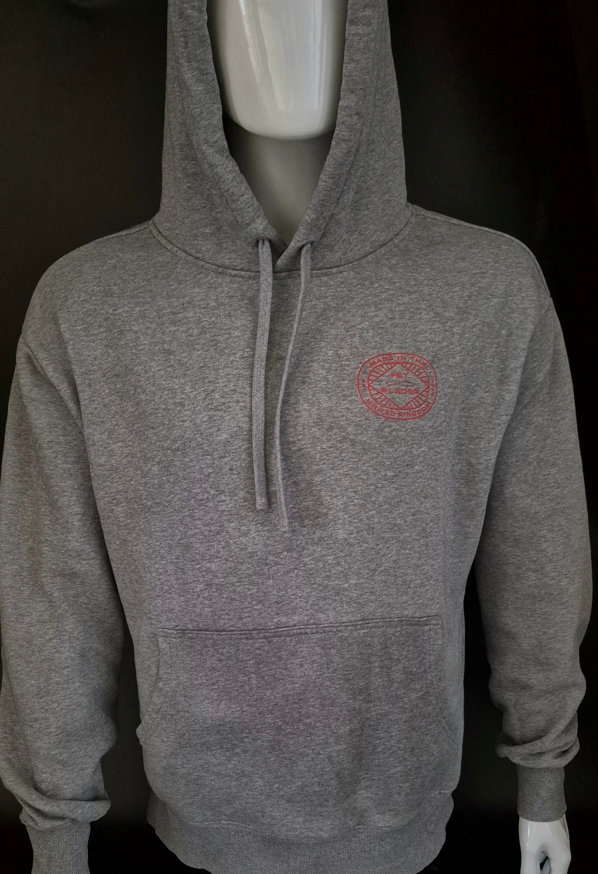 Grey card hoodie